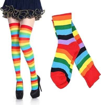 LEDDY LIVING Calze autoreggenti parigine elastiche morbide calzini lunghi feste cosplay fiere