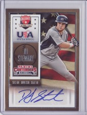 2015 Contenders USA Baseball Ticket Autograph DJ Stewart SP Auto 200 D.J FlatSH