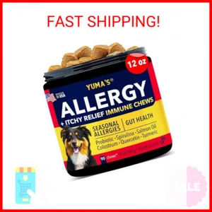 YUMA'S Dog Allergy Chews - Itch Relief for Dogs - Dog Allergy Relief - Anti Itch