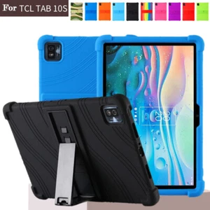 Silicone Stand Tablet Case For TCL Tab 10s/9081x 2021 10.1 inch Shockproof Cover - Picture 1 of 29