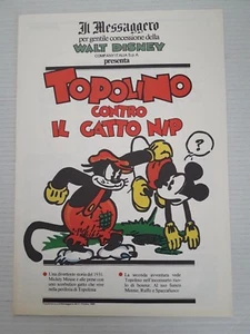 Walt Disney Il Messaggero anno 1989 Topolino contro il gatto nip - Picture 1 of 1
