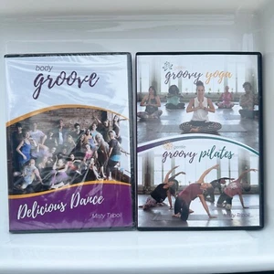 2 DVD's Misty Tripoli Yoga / Pilates &Body Groove Delicious Dance DVD (1 is new) - Picture 1 of 4
