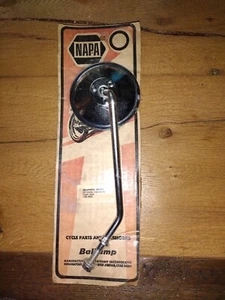 NOS Vtg Napa Harley Right Side Mirror Round Panhead Shovelhead Multifit 730-2082 - Picture 1 of 10