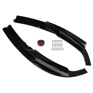 For BMW 3Series F30 328i M Sport 2012 13-2018 Front Bumper Spoiler Lip Black Set - Picture 1 of 14