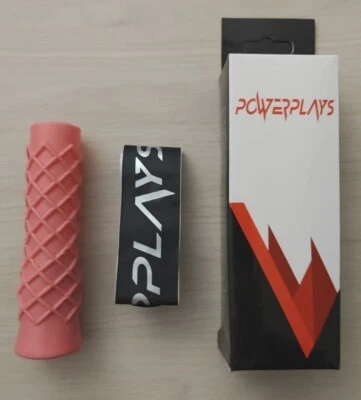 POWERPLAYS Pickleball Paddle Overgrip and Free Edge Guard. Pink in Color