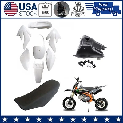 Kit de carenado de guardabarros de plástico tanque de combustible + kits de asiento para CRF70 StyleDirt Pit Bike Foto 1 de 4