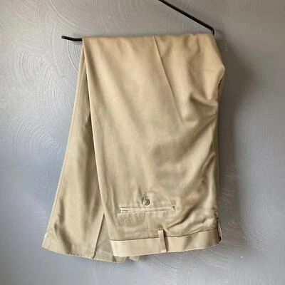 Dockers D3 Classic Fit Men's Flat Front Cotton Dress Pants Size 40x42 Beige - Image 1 of 4