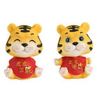 2Pcs Tiger Shaking Head Ornaments For 2022 Chinese New Year Car Decoration-Mi