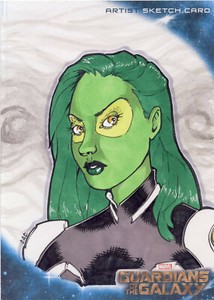 2014 Marvel Guardians of the Galaxy 5x7 Sketch Card CAC Gamora