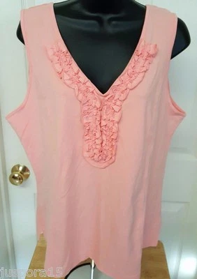 Kathleen Kirkwood 女式衬衫上衣,尺寸 XL X 大号橙色 — 第 1/3 张图片