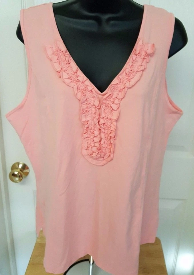 Kathleen Kirkwood Womens Shirt Top Blouse Size XL X Large Orange - Image 1 of 3