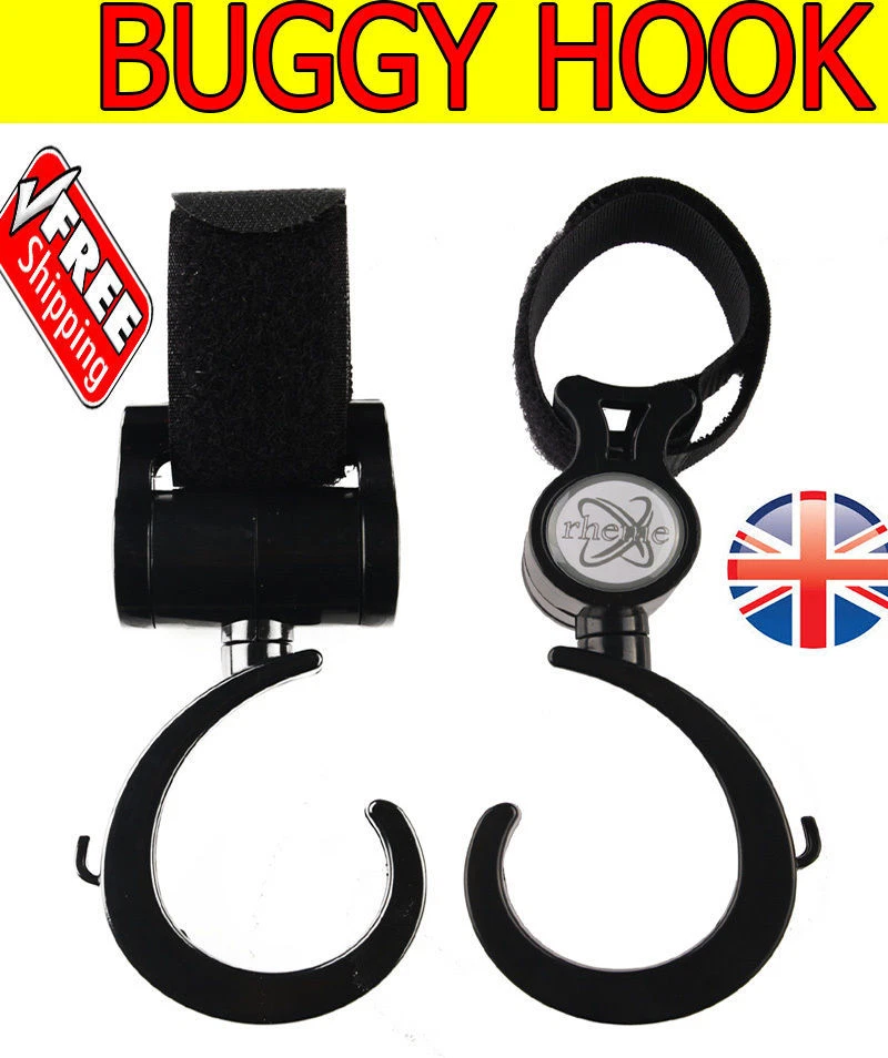  Hook and Stroll Pram/Stroller/Buggy Clips/Hooks 2 PACK - QUICK DISPATCH - Image 1 of 1