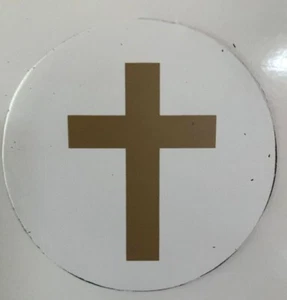 FRIDGE MAGNET TYPE REF GOLD CROSS - Picture 1 of 1