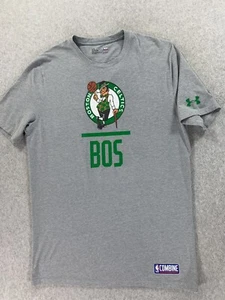 Boston Celtics Under Armour COMBINE Basketball Tee Shirt (Men's Small) Gray - Picture 1 of 9