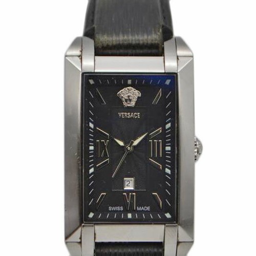 Orologio da polso analogico VERSACE Dateboy Quartz NLQ99 quadrante rettangolare nero