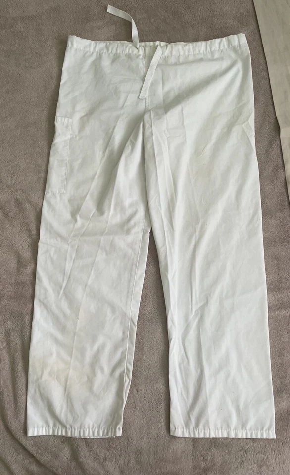 SCRUB Bottom Doctor Surgeon Nurse Orderly White - Imagem 1 de 1