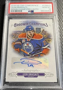 2018 Leon Draisaitl PSA 10 UD CDD Conference Goodwin Champions Preview Auto - Picture 1 of 3