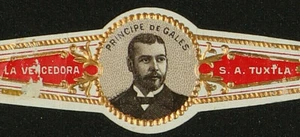 373V-MEXICO Vitola Antigua-Old Cigar Band-Marca LA VENCEDORA, PRINCIPE DE GALES, - Bild 1 von 3