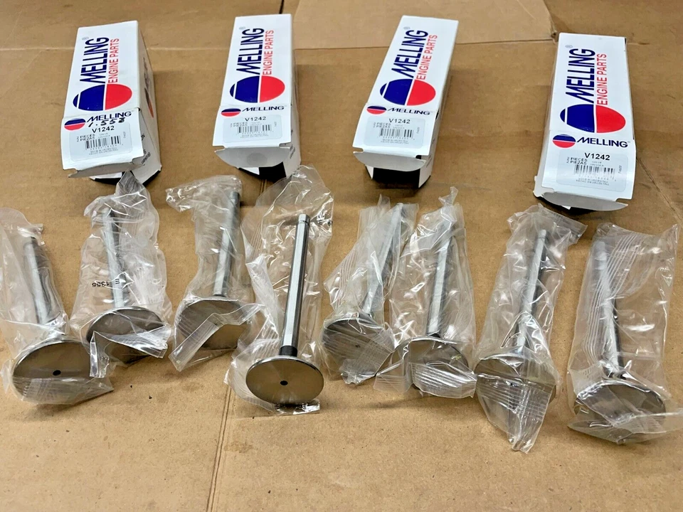 JUEGO VÁLVULAS ESCAPE MELLING V1242, FORD FE 352,360,390 MUSTANG,TORINO,CAMIÓN Foto 1 de 4