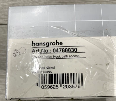 Gancho Hansgrohe 04788830 gancho único de 2 pulgadas en níquel pulido Foto 1 de 3