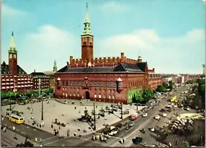 Town Hall Square Aerial View Copenhagen Denmark Postcard Olsen-Kunstforing - Picture 1 of 2