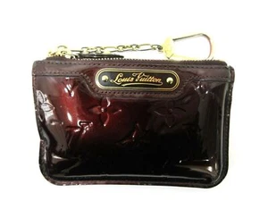 Auténtico monedero Louis Vuitton Vernis Pochette Cles casi nuevo M93557 Amarante 100060 - Imagen 1 de 9