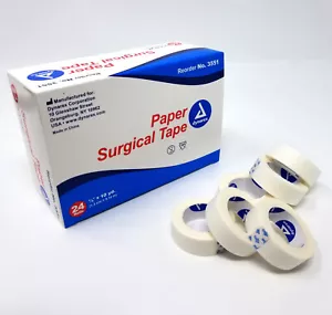 Medical Surgical Hypoallergenic Tape 1.5" X 10 Yds. 24 Rolls - Dynarex - Picture 1 of 3