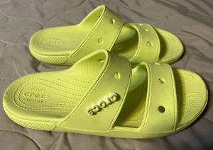 Sandalias Crocs Clásicas Deslizables Verde Lima Unisex Para Hombre Talla 11 - Imagen 1 de 8
