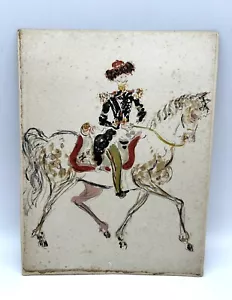 Litografía rara Constantin Terechkovitch acuarela soldado a caballo inscrita - Imagen 1 de 9