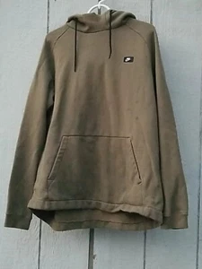 Mens Nike Olive Green High Neck Hooded Sweatshirt Hoodie, XXL - Picture 1 of 9