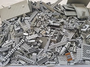 Lego 1 KG HELLGRAU STEINE PLATTEN SONDERTEILE Kiloware Konvolut GEREINIGT! - Bild 1 von 3
