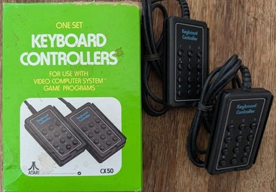Atari 2600 Keyboard Controllers - Boxed & Complete! - Image 1 of 2