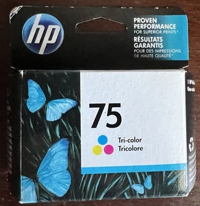 Trójkolorowy wkład atramentowy HP 75 Oryginalna stalówka OEM CB337WN, szybka wysyłka, exp. 12/2018 - Zdjęcie 1 z 2