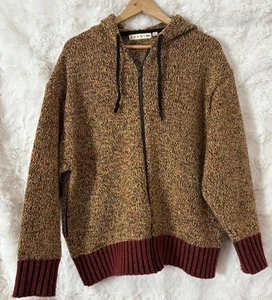 MARNI Uniqlo Oversized Multi Knit Zip Front Hoodie Jacket Size M - Picture 1 of 8