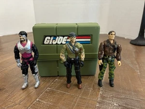 Lot Of 3 GI Joe Figures With Pocket Patrol Pack Figure Case - Picture 1 of 20