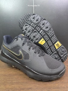 Nike Tiger Woods TW14 Men's Golf Shoes Size 9 Limited Black Gold 652627-002 - Picture 1 of 9