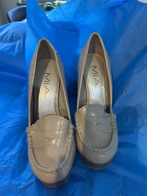 Mia 女式楔形高跟鞋 6 码棕褐色懒人鞋 SB3-379 — 第 1/4 张图片