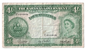 Bahamas - ND (1953) 4 Shillings Banknote (P-13c) - Picture 1 of 2