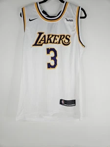 Anthony Davis Lakers Trikot Authentic Weiß Gr. 50 Nike Wish Patch - Bild 1 von 6