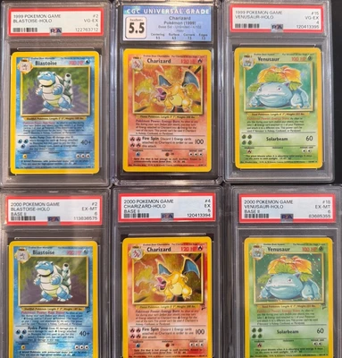 Pokemon Master Set 100% Comp Base Set 102/102  & Complete Base 2 130/130 W Slabs - Image 1 of 4