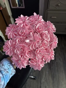 Artificial Rose Flowers Bouquet Fake Plant Bunch Wedding Party Home Decor Xmas - Picture 1 of 1