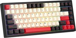 75% Wireless Gaming Keyboard RGB Triple Mode Hot Swappable Red 84Key - Picture 1 of 8