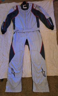 Traje Alpinestars Race V2 Boot Cut Race Fire Talla 58 TOTALMENTE NUEVO Plateado/Asfalto/Rojo Foto 1 de 4