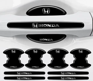 8PCS Black Car Door Handle Bowl Film Protector Trim Accessories for HONDA - Foto 1 di 1