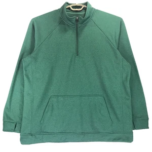Felpa Duluth Trading uomo 2XL verde poli 1/4 zip maglione manica lunga - Foto 1 di 9