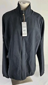 Adidas Women's XL Black Noir 3-Stripes Jacket A268 NWT - Picture 1 of 13