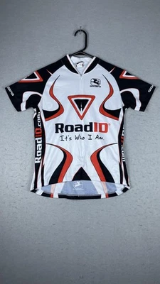 Camiseta deportiva de ciclismo Giordana para hombre mediana blanca negra roja Road ID manga corta cremallera Foto 1 de 4