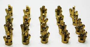 Lego Metallic Gold 5 Point Crystal Minifig Rock Treasure 1x1 Gem (Lot of 20) - Picture 1 of 3