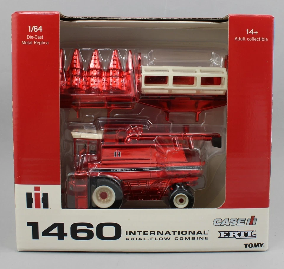 2025 ERTL 1:64 CASE IH *INTERNATIONAL HARVESTER* 1460 Combine *RED CHROME CHASE* - Image 1 of 1