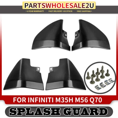 4 piezas protectores contra salpicaduras guardabarros guardabarros para Infiniti M35h M37 M56 Q70L Q70 sedán Foto 1 de 4